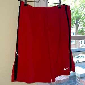 men’s red nike shorts !